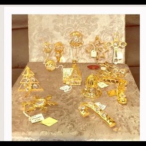 Gold, Austrian Crystal Decor, Ornament prices vary